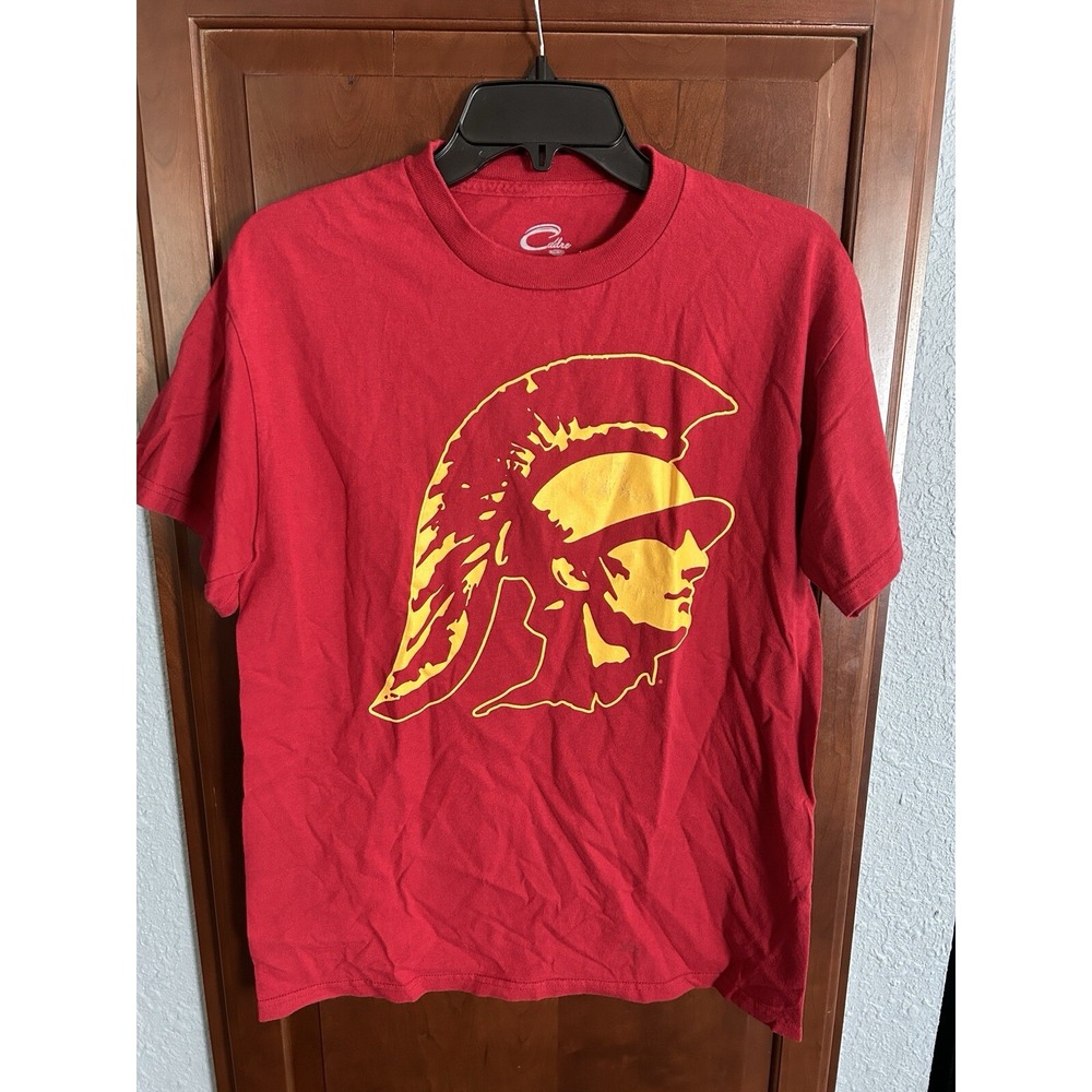 USC Trojans Head Logo Red Shirt Men's Size Medium T-Shirt Cadre